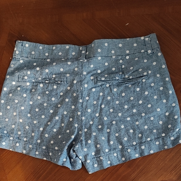 Old Navy Blue and White Jean Shorts with Polka Dot Pattern - Picture 4 of 4